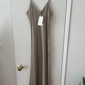 NEW WITH TAGS Silk Laundry 90s Slip Dress Silver/Grey